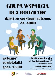 Grupa wsparcia dla rodziców dzieci ze spektrum autyzmu, ZA, ADHD - alternatywa tekstowa w artykule