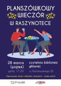 Powiększ. Planszówkowy wieczór w Raszynotece - alternatywa tekstowa w artykule