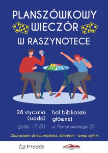 Powiększ. Planszówkowy wieczór w Raszynotece - alternatywa tekstowa w artykule
