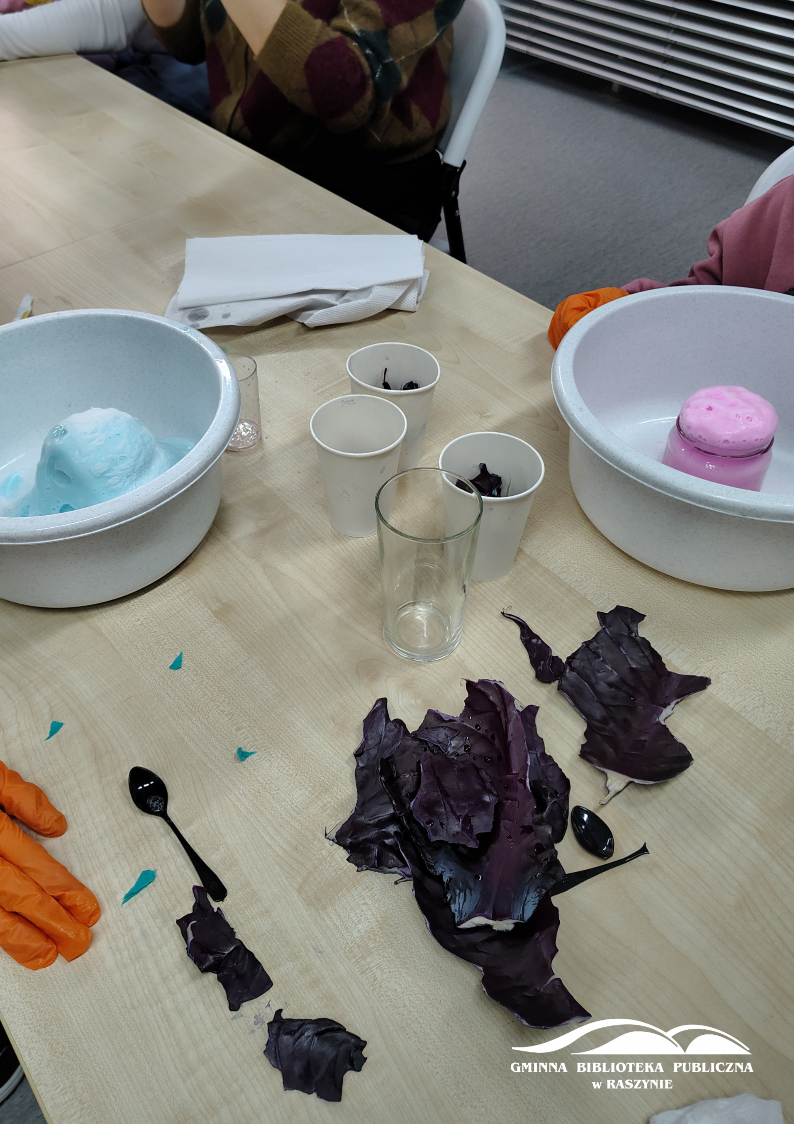 Wulkany z sody i octu - zbliżenie