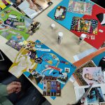 Zbliżenie na powstający kolaż