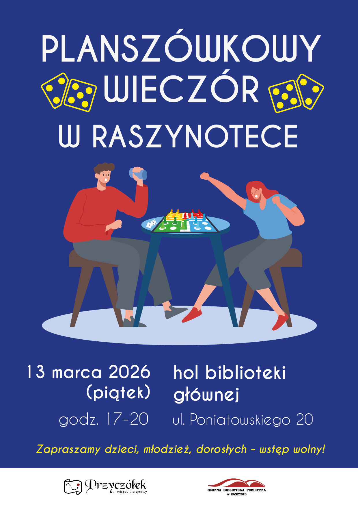 Powiększ. Planszówkowy wieczór w Raszynotece - alternatywa tekstowa w artykule