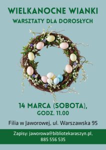 Powiększ. Wielkanocne wianki - warsztaty w filii. Alternatywa tekstowa w artykule