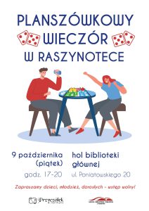 Powiększ. Planszówkowy wieczór w Raszynotece - alternatywa tekstowa w artykule
