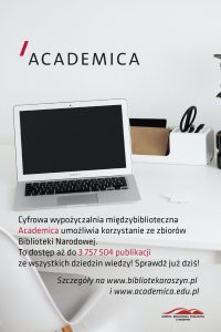 Wypożyczalnia cyfrowa Academica - plakat