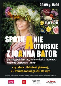 Spotkanie autorskie z Joanną Bator - plakat