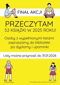 Powiększ. Finał akcji Przeczytam 52 książki w roku 2025
