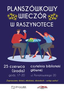 Powiększ. Planszówkowy wieczór w Raszynotece - alternatywa tekstowa w artykule