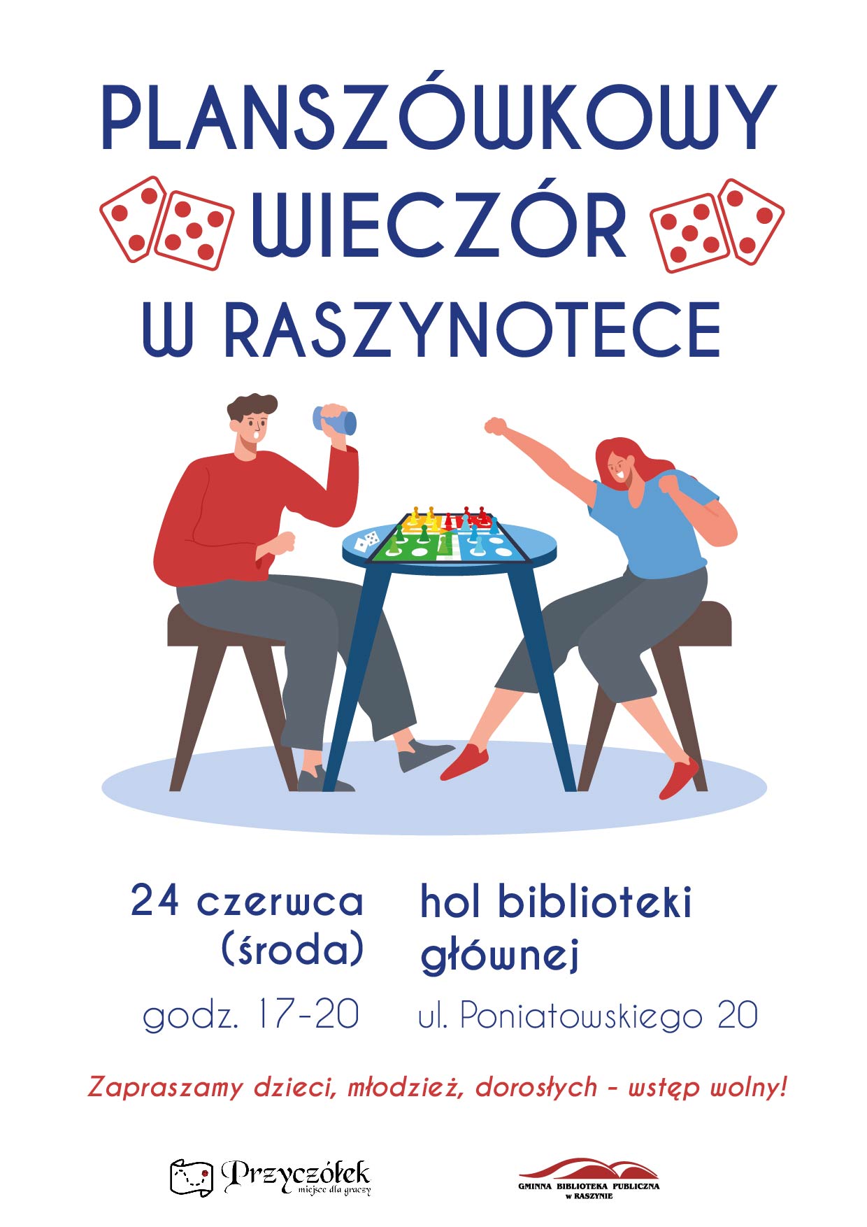 Powiększ. Planszówkowy wieczór w Raszynotece - alternatywa tekstowa w artykule
