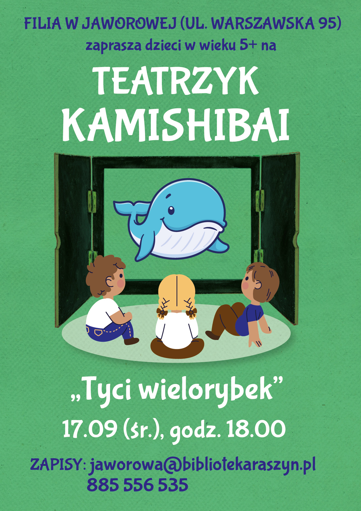 Powiększ. Teatrzyk kamishibai w filii w Jaworowej - alternatywa tekstowa w artykule