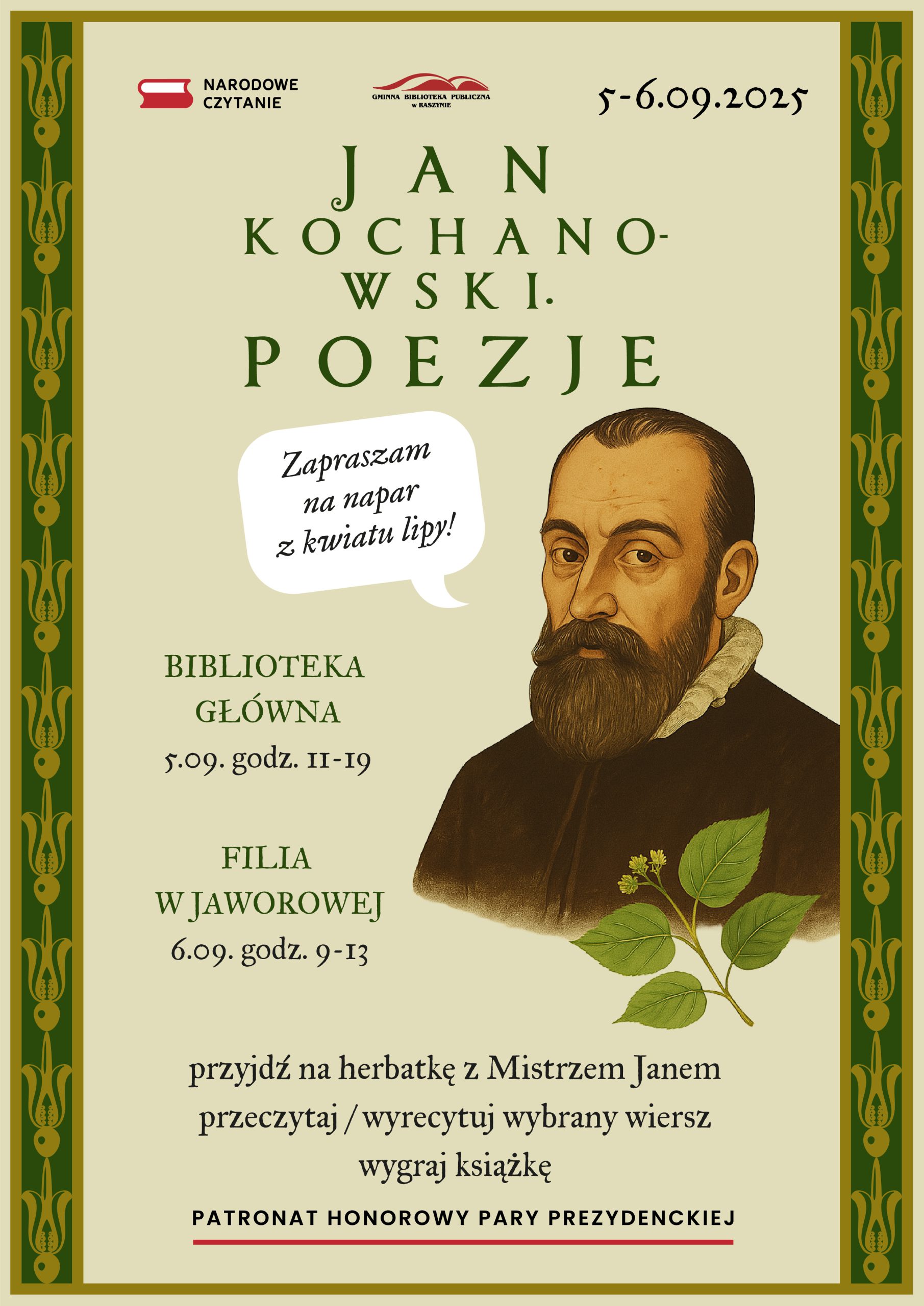 Powiększ. Narodowe Czytanie w Raszynotece - alternatywa tekstowa w artykule