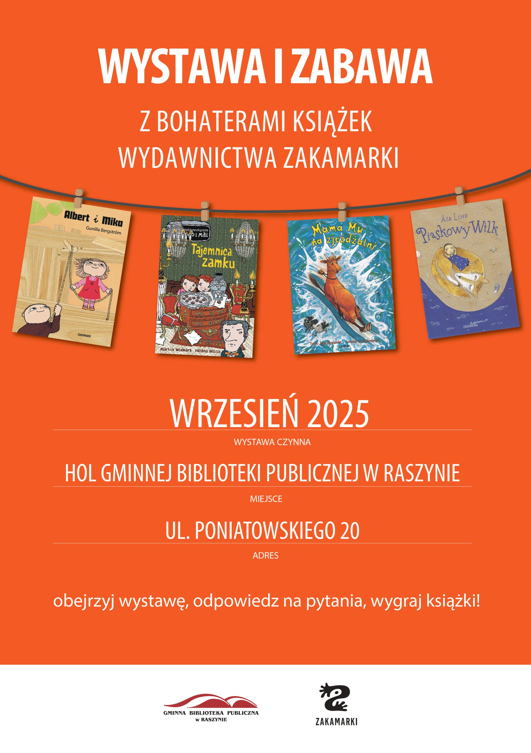 Powiększ. Wystawa i zabawa z bohaterami książek wydawnictwa Zakamarki - alternatywa tekstowa w artykule