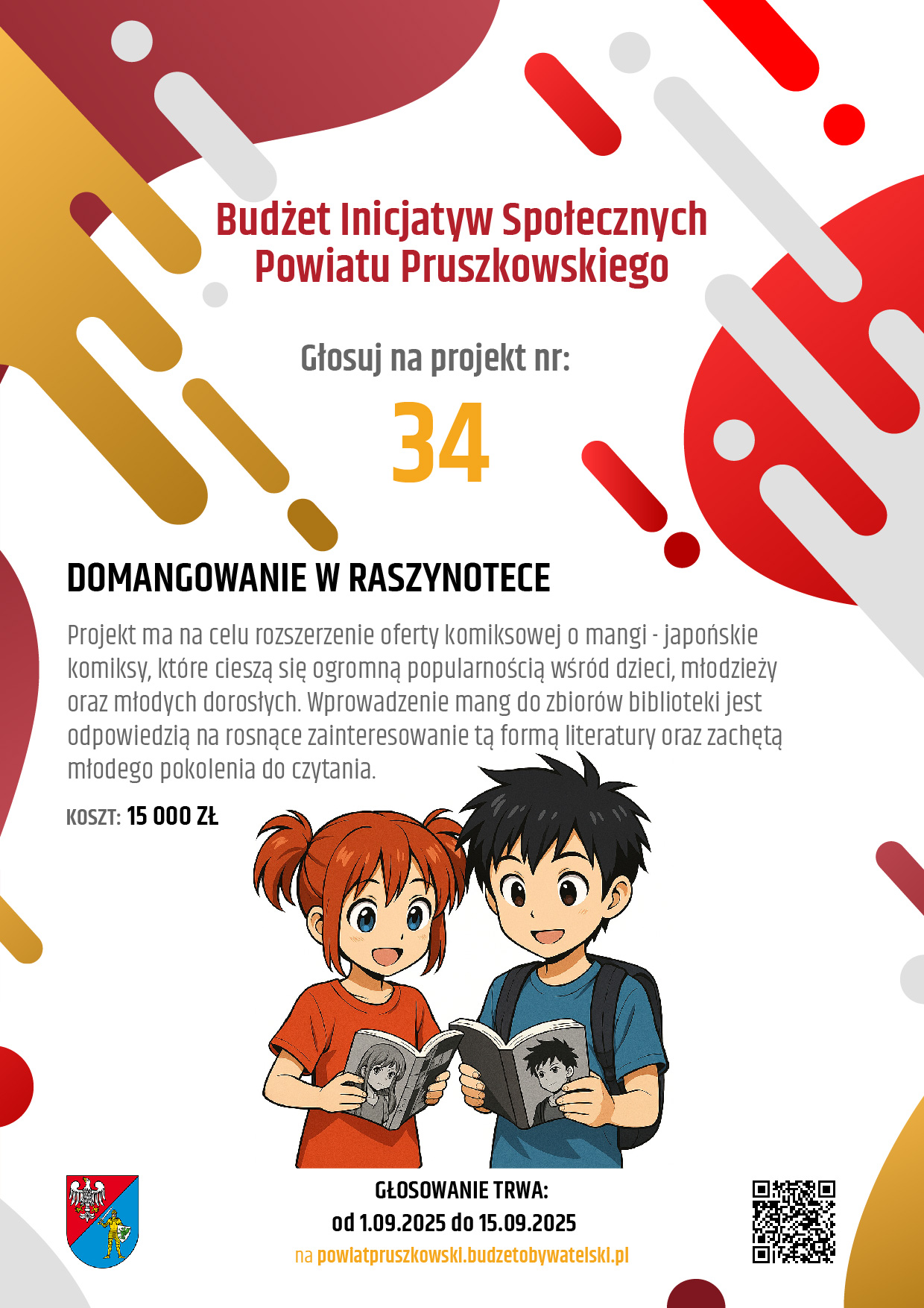 Powiększ. Głosuj na projekt "Domangowanie w Raszynotece" - alternatywa tekstowa w artykule