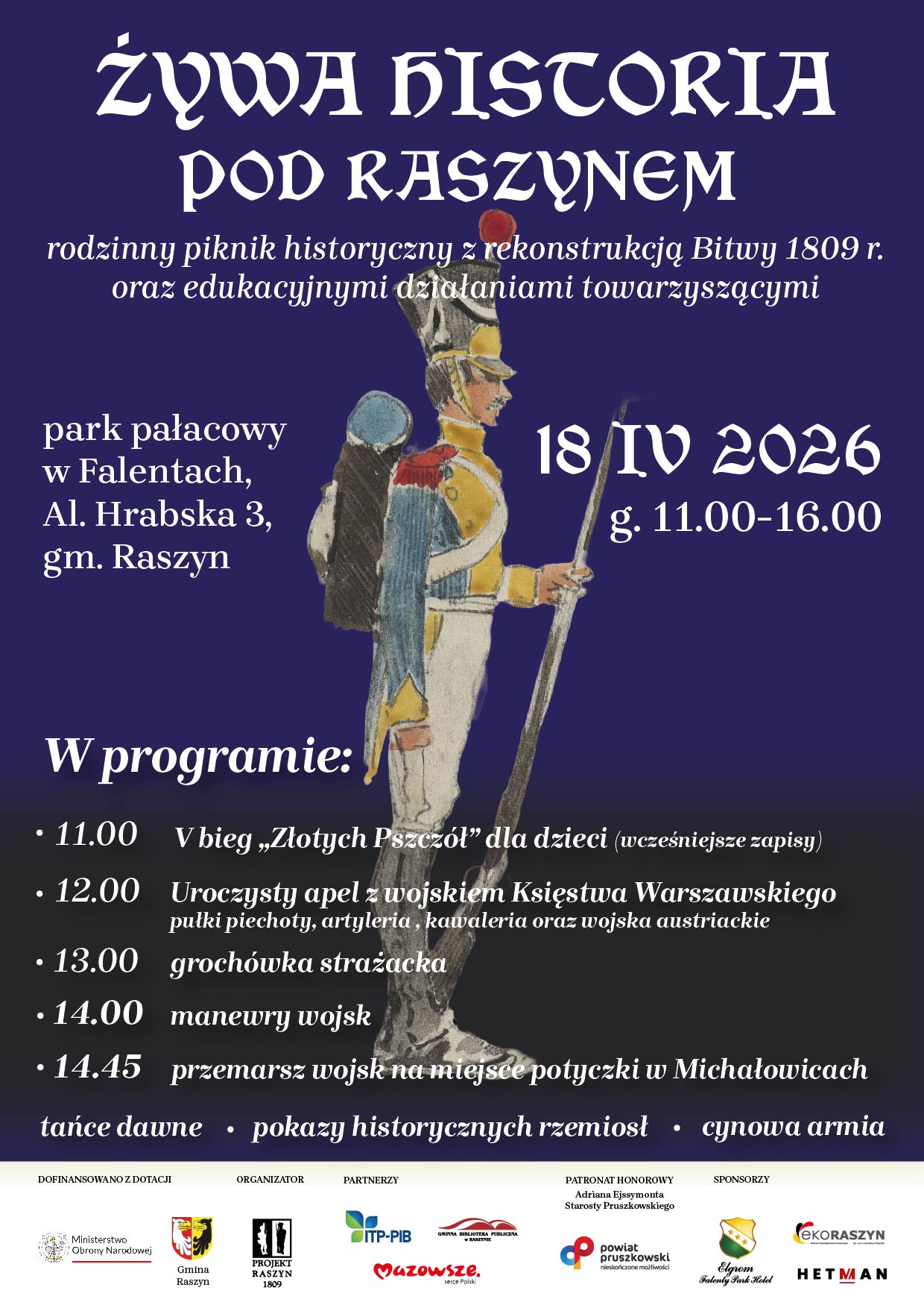 Powiększ. Piknik historyczny w Falentach - alternatywa tekstowa w artykule