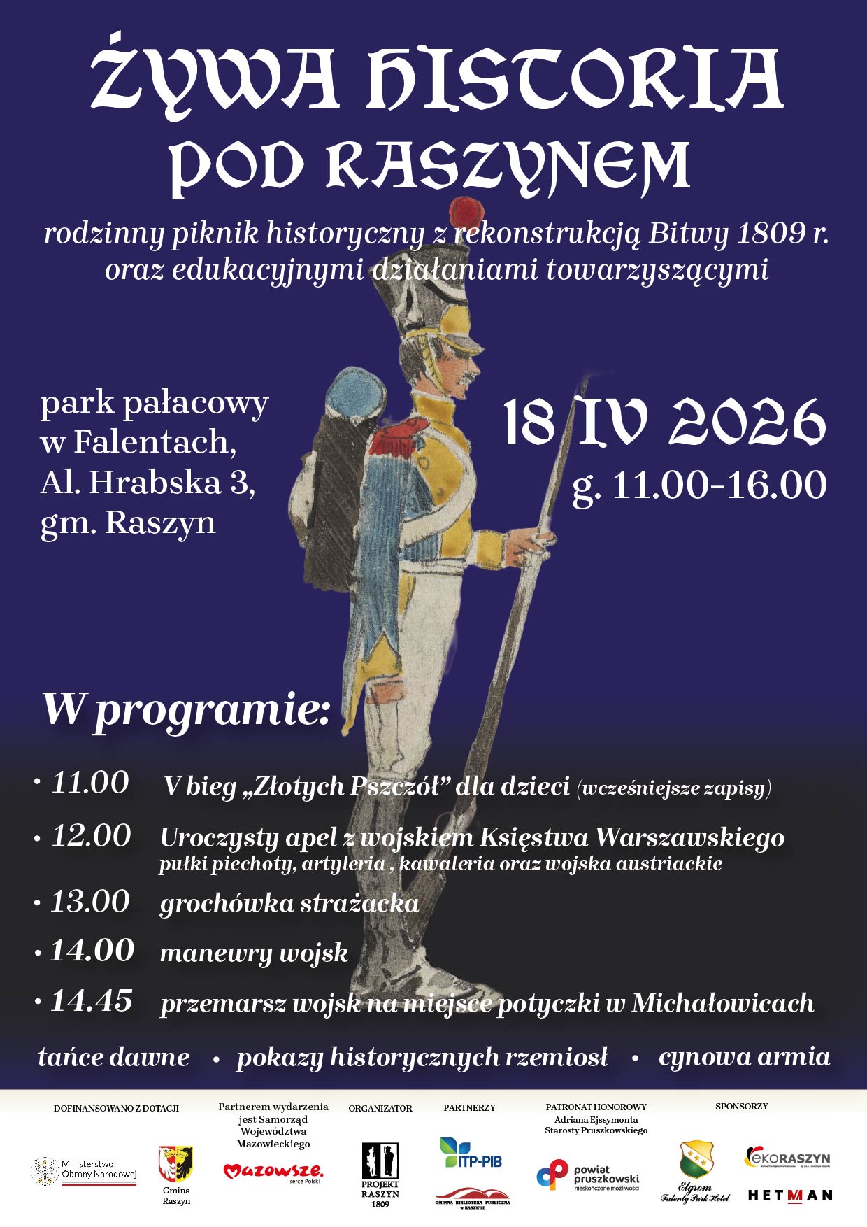 Powiększ. Piknik historyczny w Falentach - alternatywa tekstowa w artykule