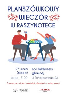 Powiększ. Planszówkowy wieczór w Raszynotece - alternatywa tekstowa w artykule
