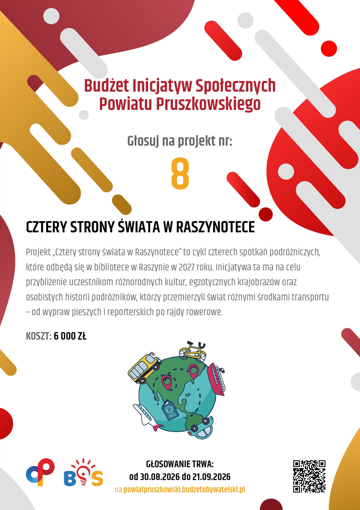 Powiększ. Głosuj na projekt 4 strony świata w Raszynotece. Alternatywa tekstowa w artykule